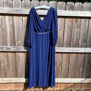Plus Size Floor Length Navy Dress Size 22